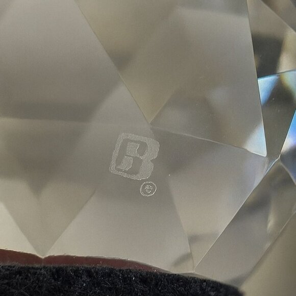 Baccarat Crystal Faceted Paperweight Vintage Modern - Picture 9 of 9